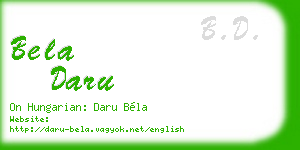 bela daru business card